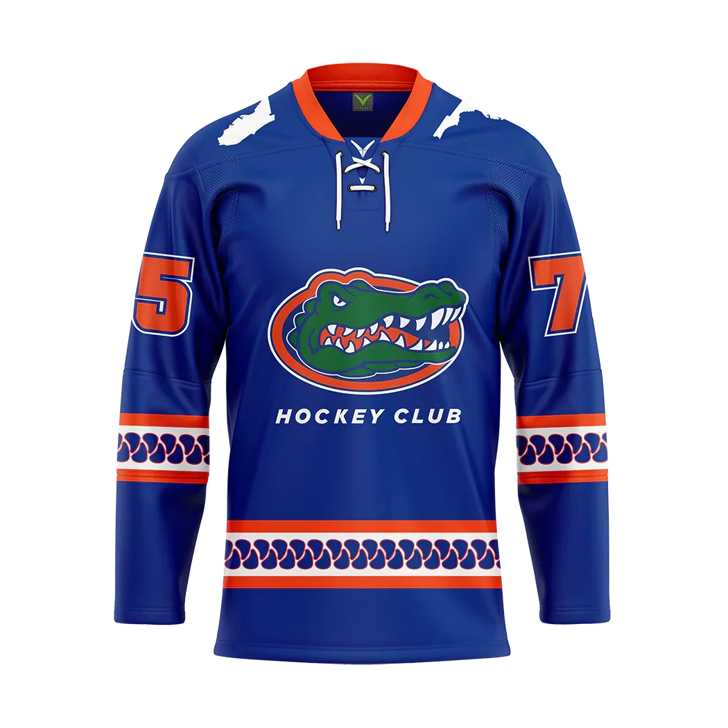 Custom Florida Gators Jersey, Royal Men's,  Hockey Jersey