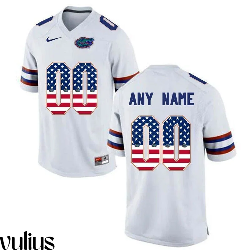 Custom Florida Gators Jersey, White Men's, College Football Limited Jersey -