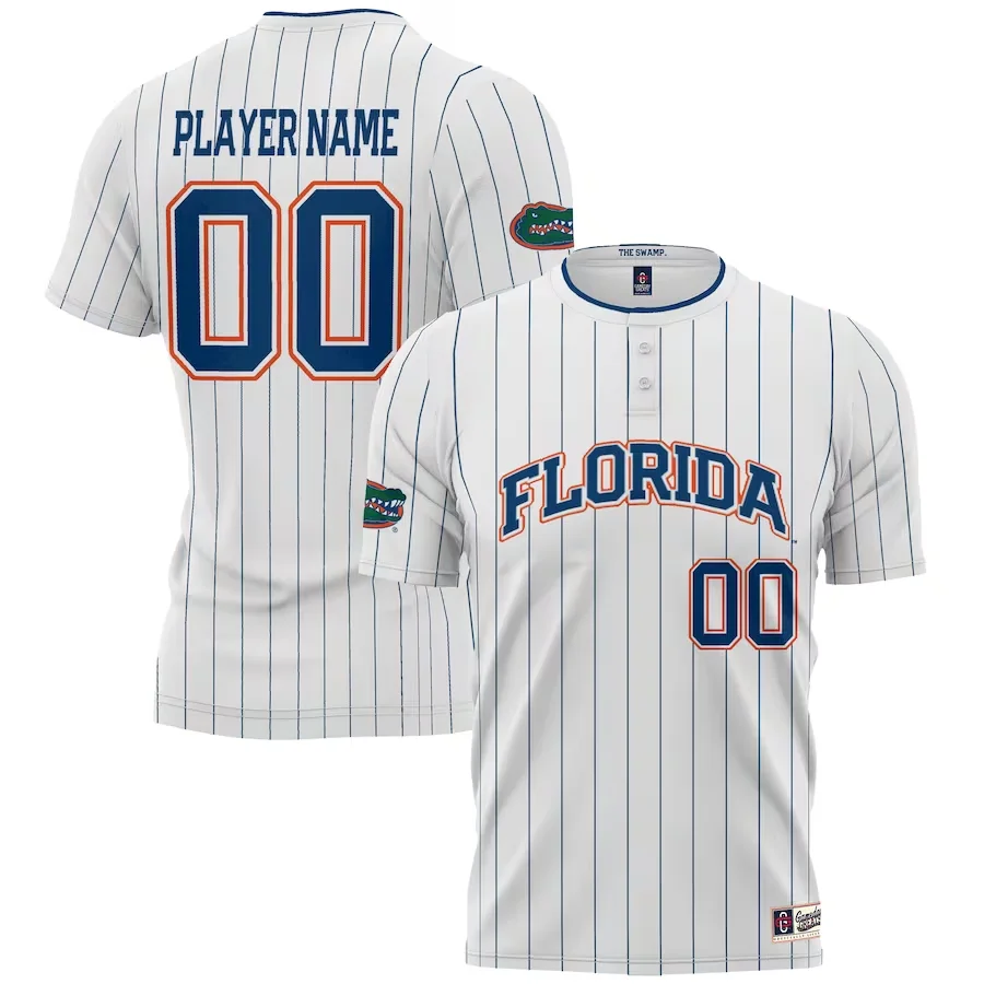 Custom Florida Gators Jersey, White Men's, NIL Pick-A-Player Softball Jersey -