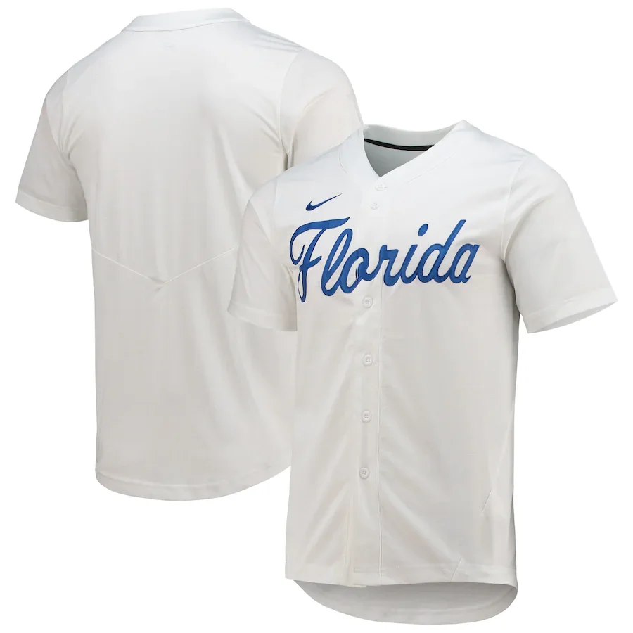 Custom Florida Gators Jersey, White Men's,  Baseball Jersey