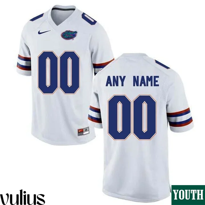 Custom Florida Gators Jersey, White Youth's, Custom Jersey -