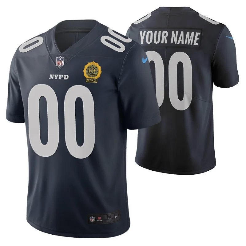 Men's New York Giants Custom Navy City Edition Vapor Limited Jersey -