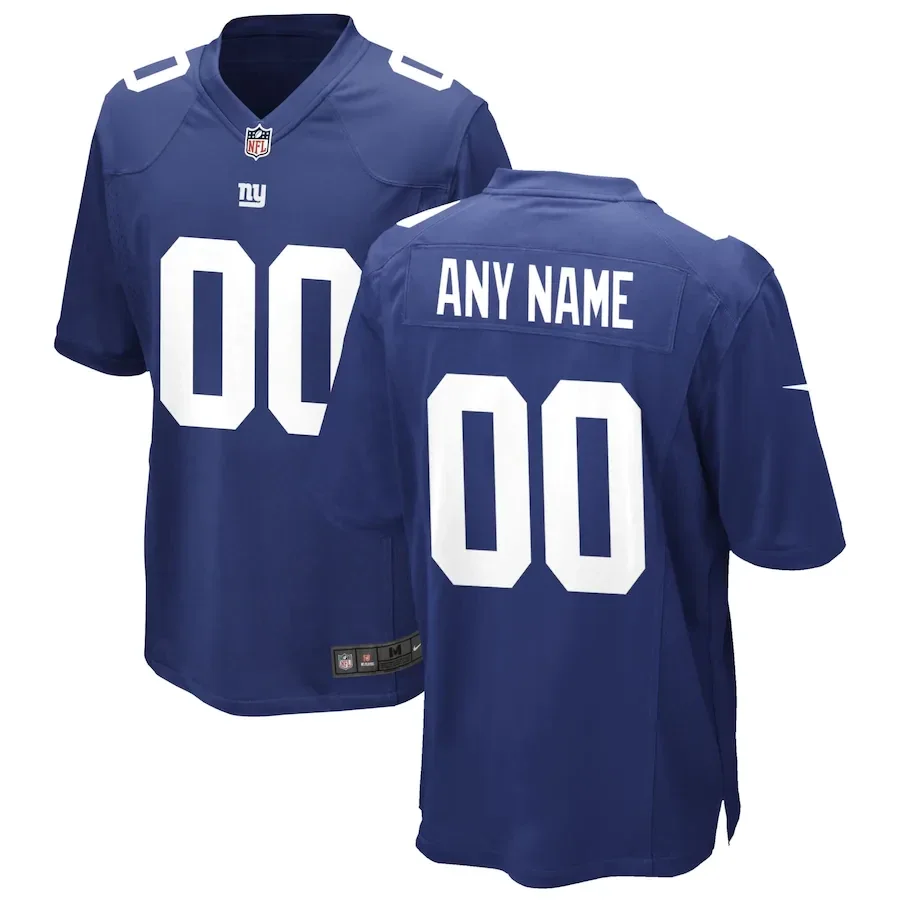 Men's New York Giants Home Custom Game Jersey - Royal -