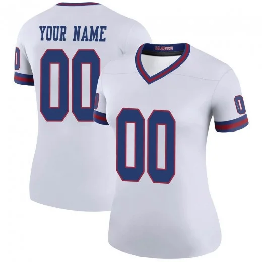 Woman's Custom New York Giants Color Rush Jersey - Legend White -