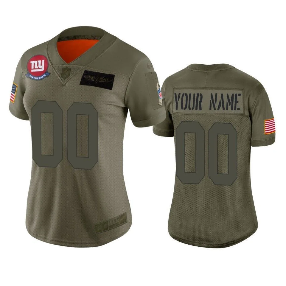Woman's New York Giants Custom Camo 2019 Salute to Service Limited Jersey -