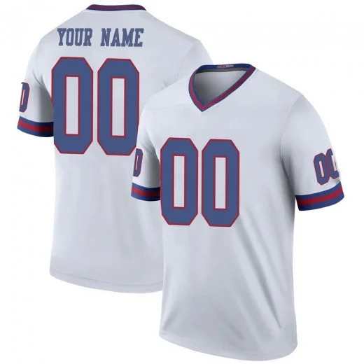 Youth's Custom New York Giants Color Rush Jersey - Legend White -
