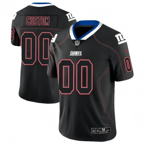 Youth's New York Giants 2018 Lights Out Color Rush Limited Black Customized Jersey -