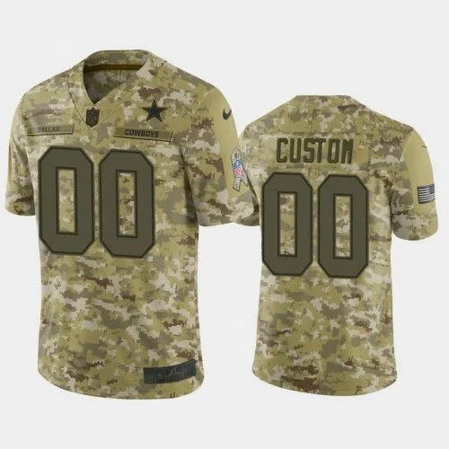 Men's Custom Jacksonville Jaguars #00 2018 Salute to Service Limited Camo Jersey -