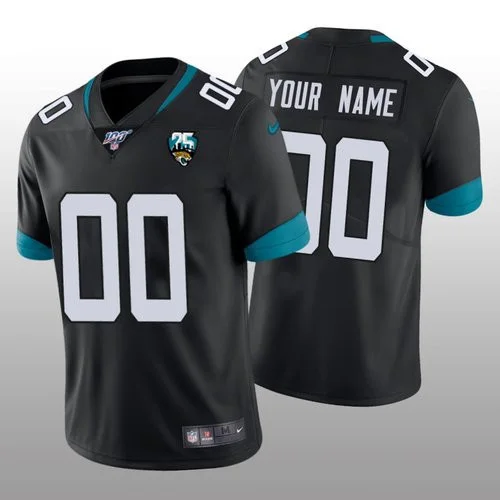 Custom Jaguars Jersey for Men Jacksonville Jaguars Custom Black Vapor Limited 100th Season Jersey -
