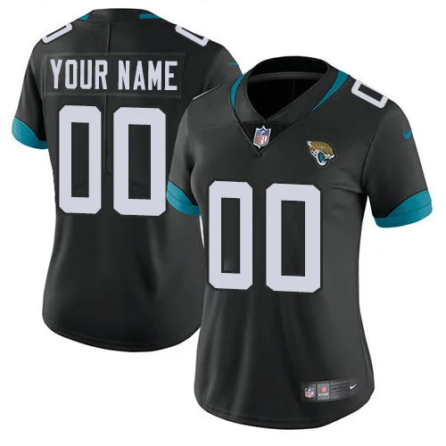 Custom Jaguars Jersey for Woman Jacksonville Jaguars Black Alternate Stitched Custom Vapor Untouchable Limited Jersey -