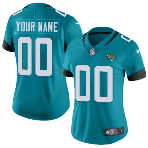 Custom Jaguars Jersey for Woman Jacksonville Jaguars Teal Green Team Color Stitched Custom Vapor Untouchable Limited Jersey -