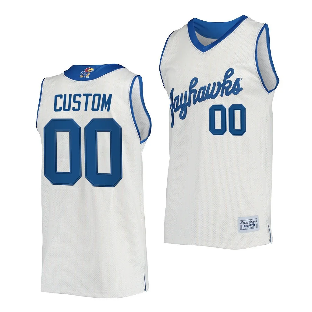Men's Kansas Jayhawks Custom Commemorative Classic Cream College Jersey -