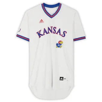 Youth's Kansas Jayhawks Custom White Baseball Jersey -