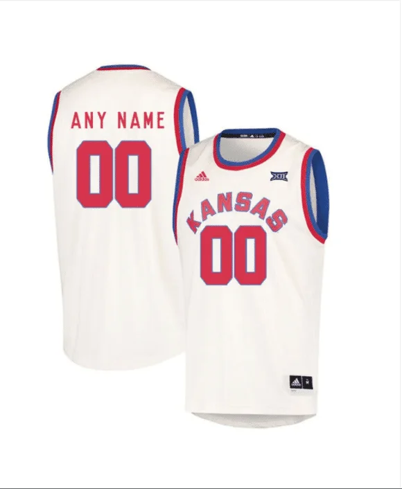 Youth's Kansas Jayhawks Customized Cream Retro Jersey -