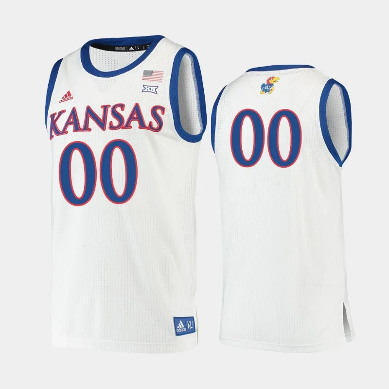Youth's Kansas Jayhawks White  Custom Jersey