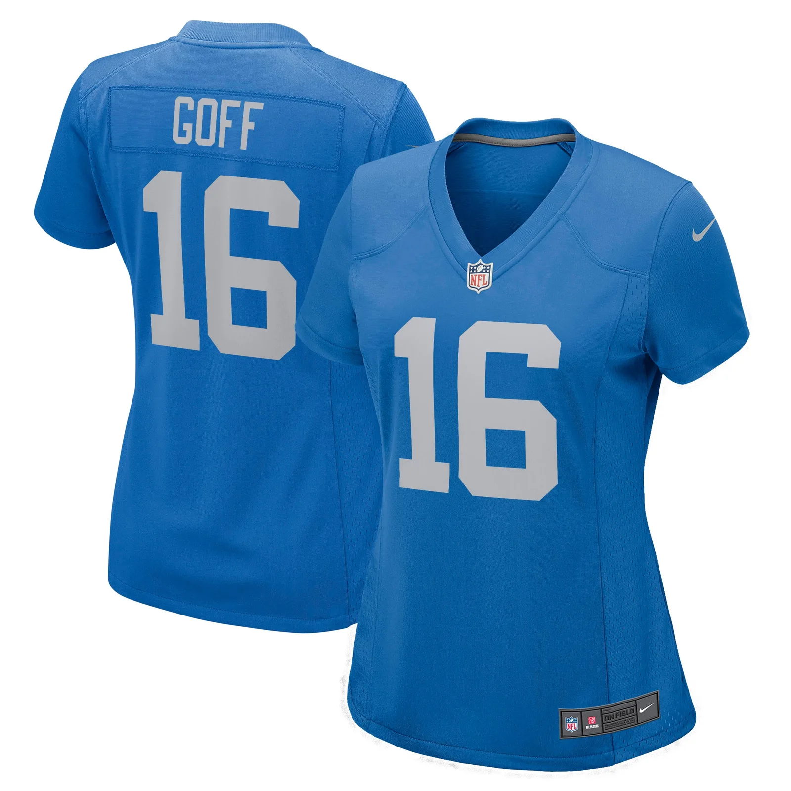 Jared Goff Detroit Lions Woman's Game Player Jersey - Blue -
