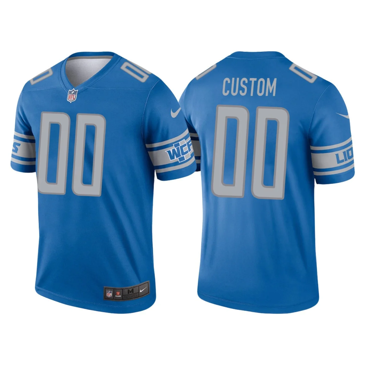 Men's Custom Detroit Lions Legend Jersey - Blue -