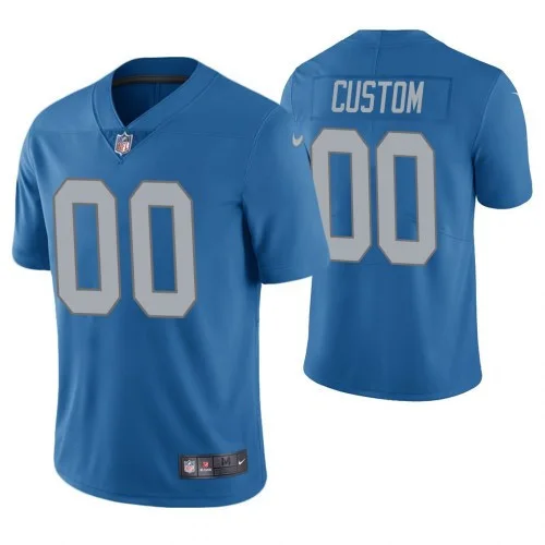 Men's Detroit Lions Blue Vapor Untouchable Limited Player Customized Jersey -