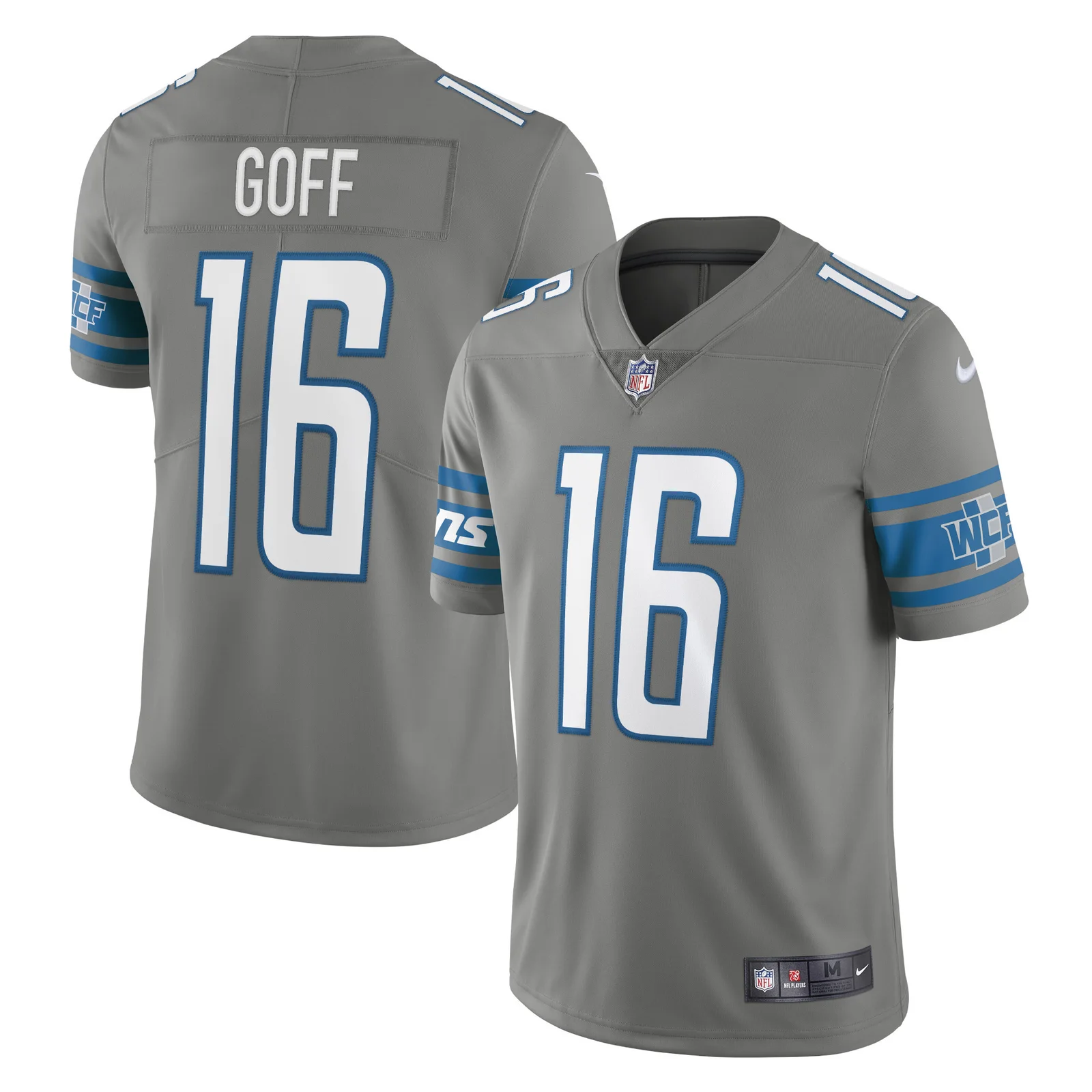 Men's Jared Goff Detroit Lions Alternate Vapor Limited Jersey - Steel -