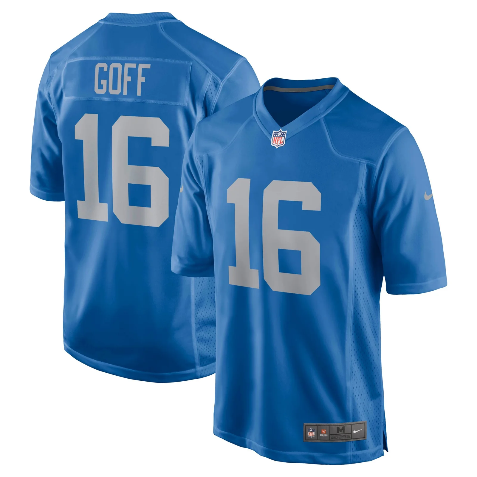 Men's Jared Goff Detroit Lions Game Player Jersey - Blue -