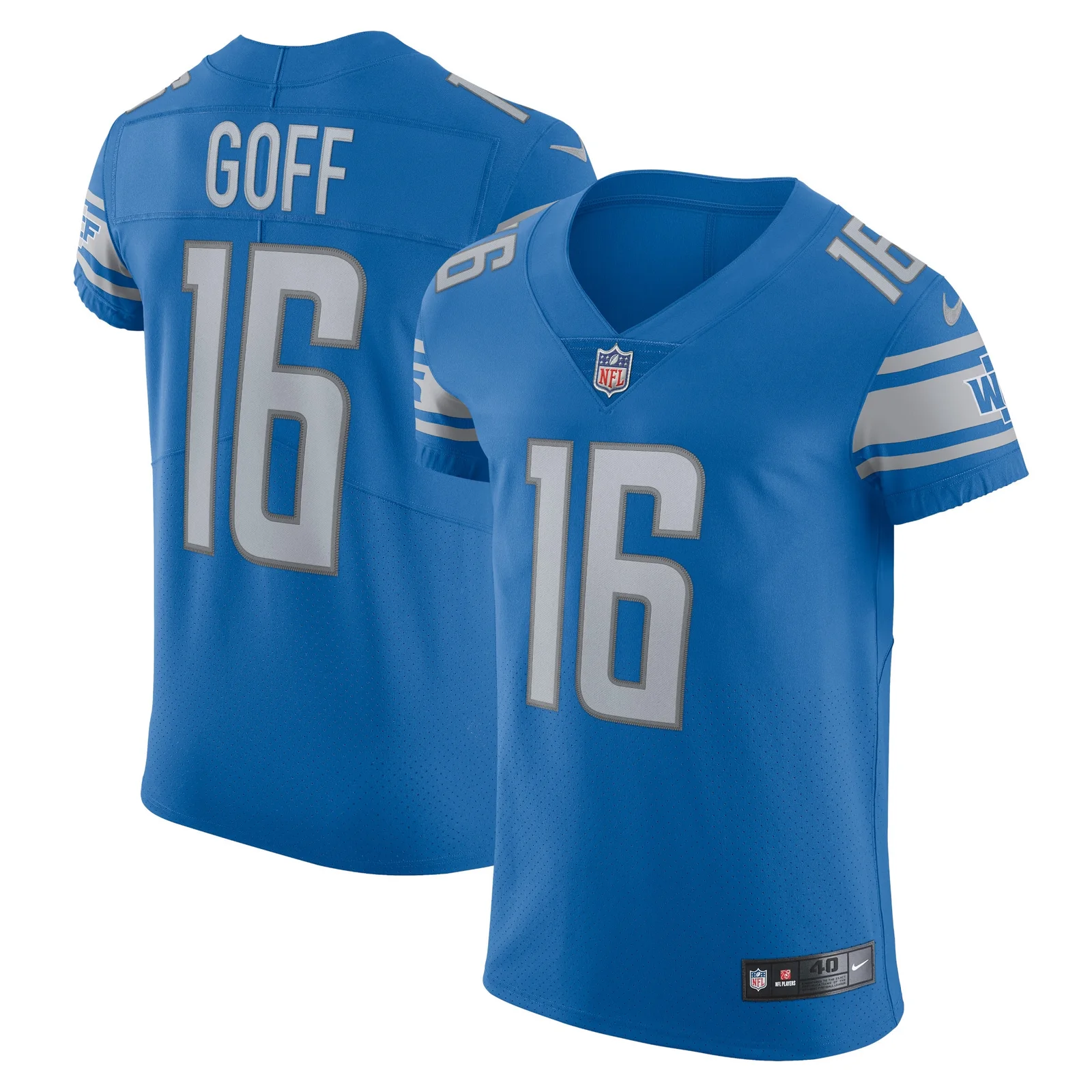 Men's Jared Goff Detroit Lions Vapor Elite Player Jersey - Blue -