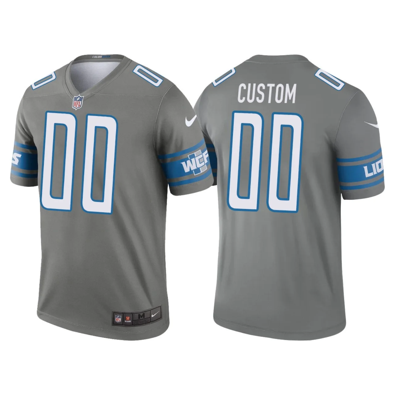 Youth's Custom Detroit Lions Legend Jersey - Steel -