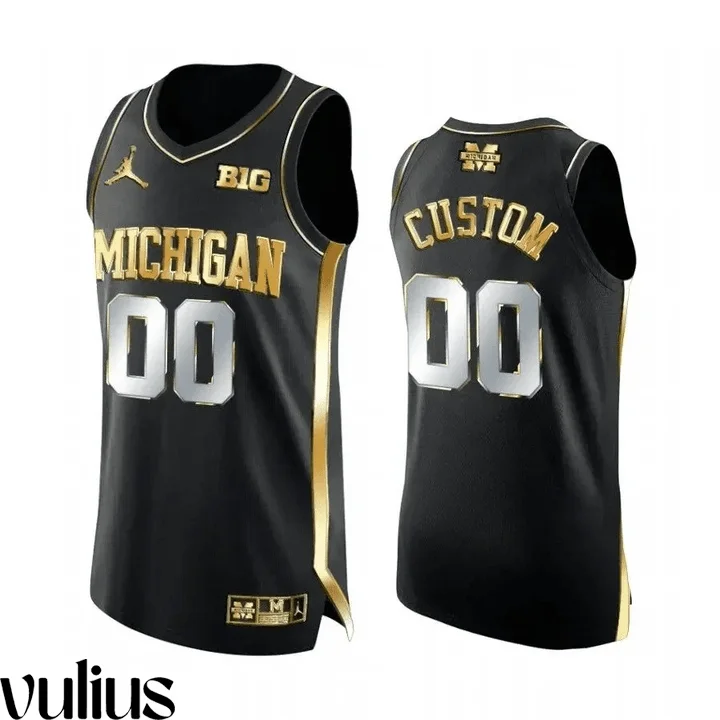 Custom Michigan Jerseys, Black Men's, 2021 March Madness Jersey -