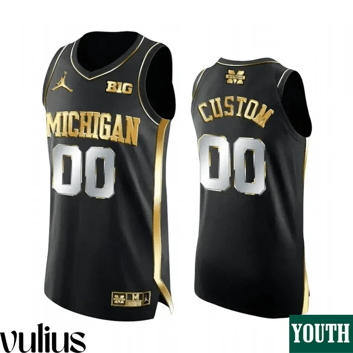 Custom Michigan Jerseys, Black Youth's, 2021 March Madness Jersey -