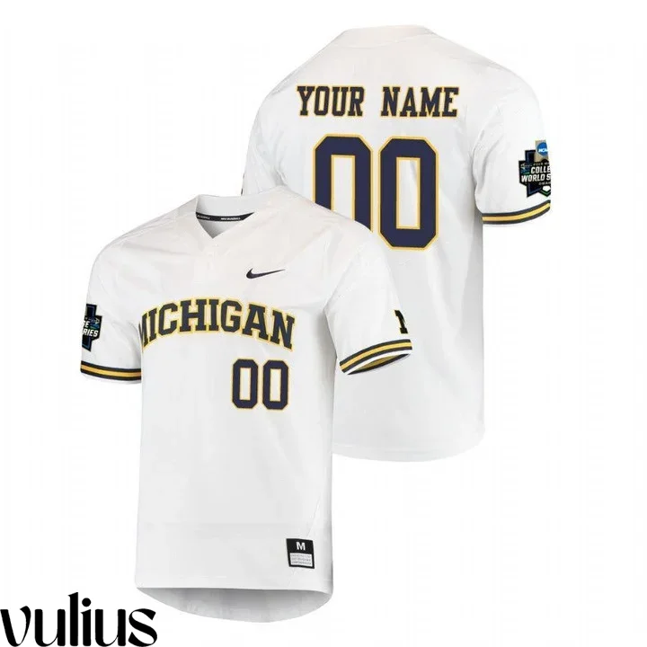 Custom Michigan Jerseys, White Men's, World Series Jersey -