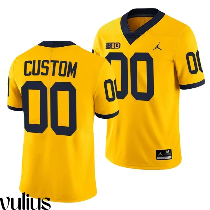 Custom Michigan Jerseys, Yellow Men's, 2021-22 College Football Limited Jersey -