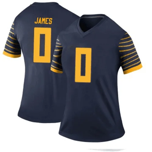 Woman's   Oregon Ducks Navy Customized Football Jersey -