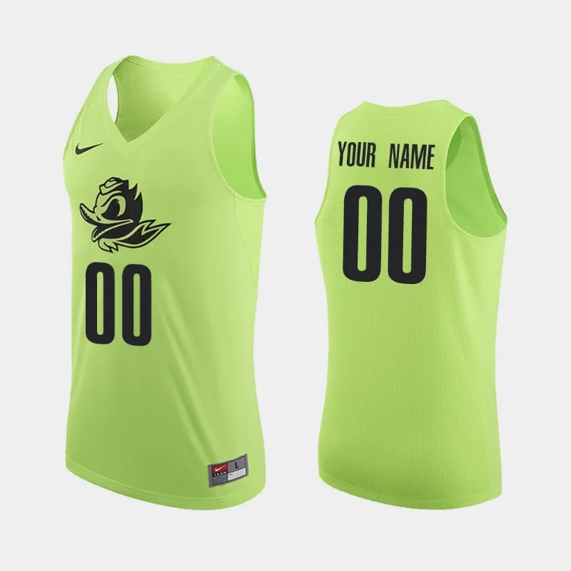 Youth's  Oregon Ducks Apple Green 333189 Custom Jersey -