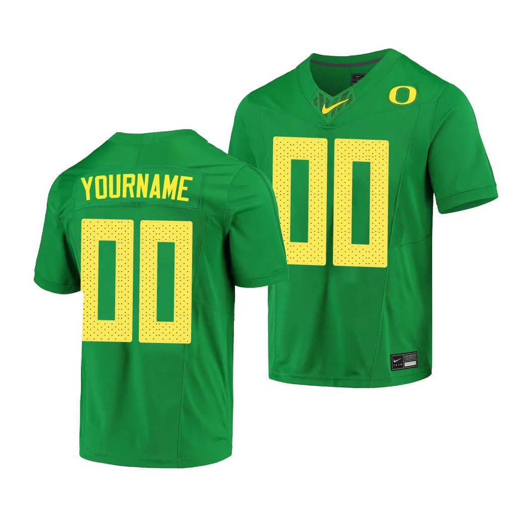 Youth's  Oregon Ducks Custom 00 Green Limited Football Jersey -