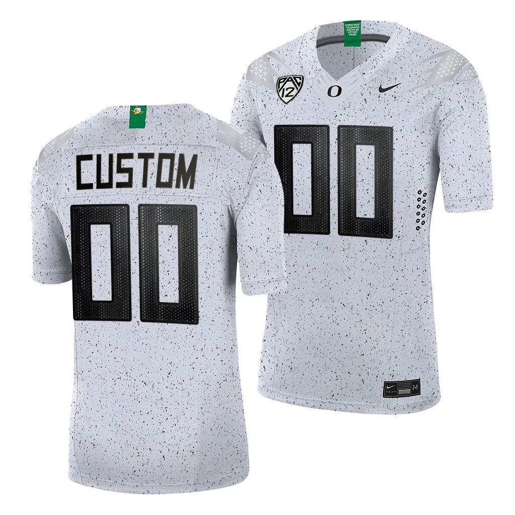 Youth's Oregon Ducks Custom 00 White 2021-22 Eggshell Limited Football Jersey -