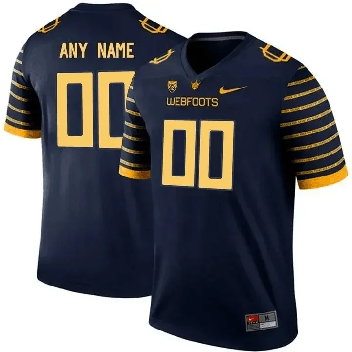 Youth's   Oregon Ducks Navy Custom Jersey , NCAA jerseys -