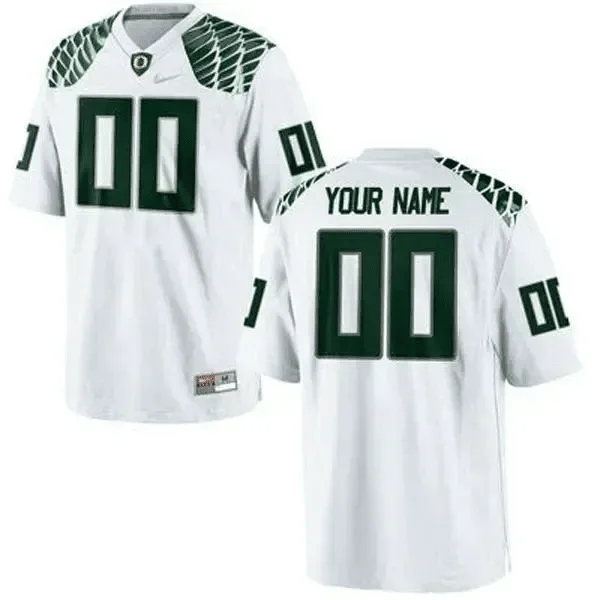 Youth's   Oregon Ducks White Customized Football Jersey , NCAA jerseys -