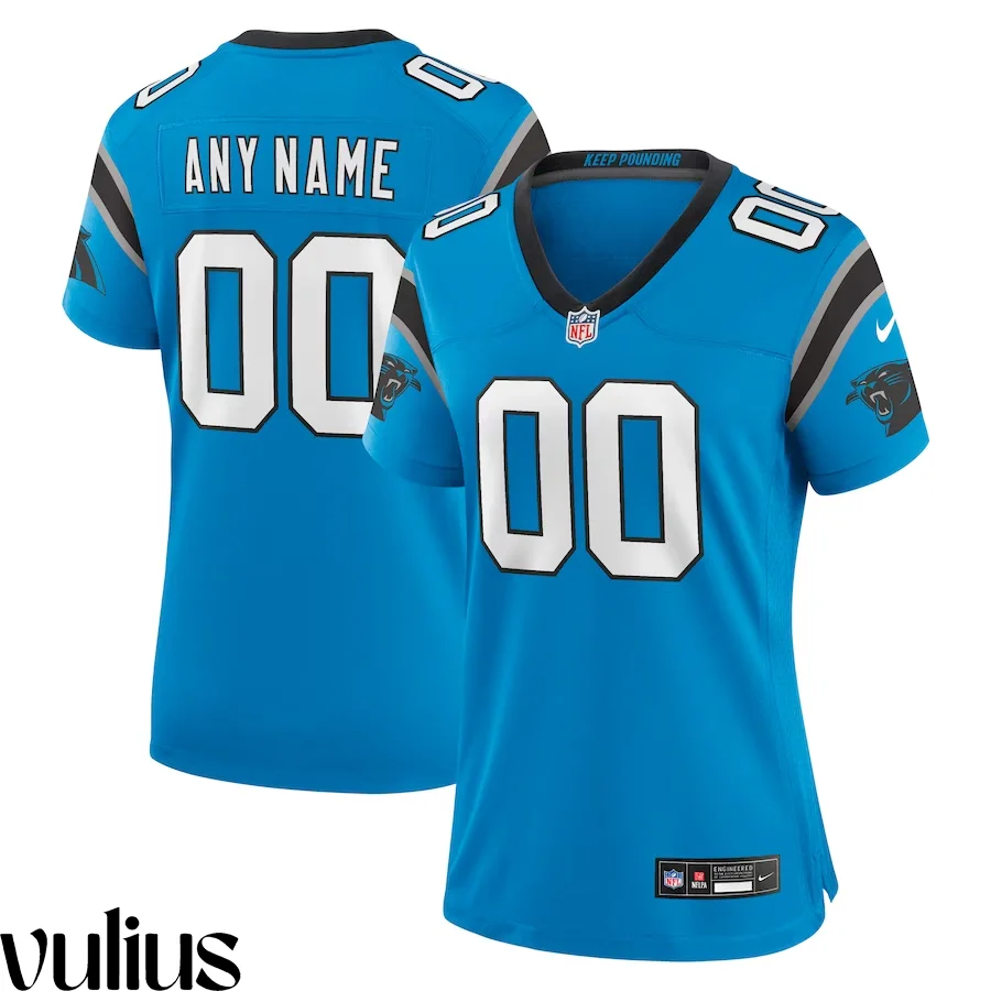 Custom Panthers Jersey, Blue Woman's, Alternate Custom Game Jersey -
