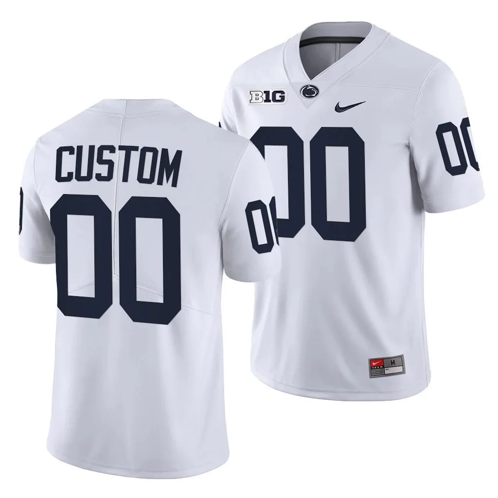 Custom Penn State Jerseys for Men's Penn State Nittany Lions Custom 00 White 2021-22 College Football Limited Jersey -