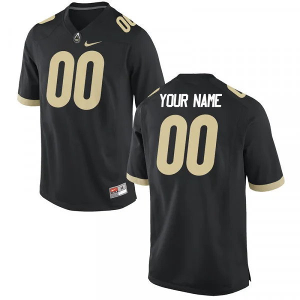 Men's Purdue Boilermakers Custom  Football Jersey - Black
