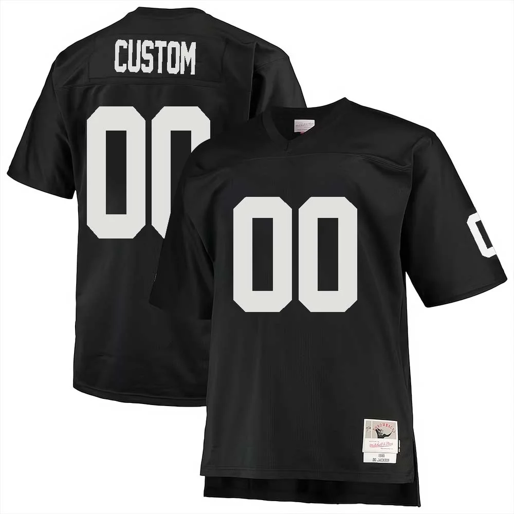 Custom Men Las Vegas Raiders Mitchell & Ness 1983 Authentic Throwback Retired Player Jersey - Black -
