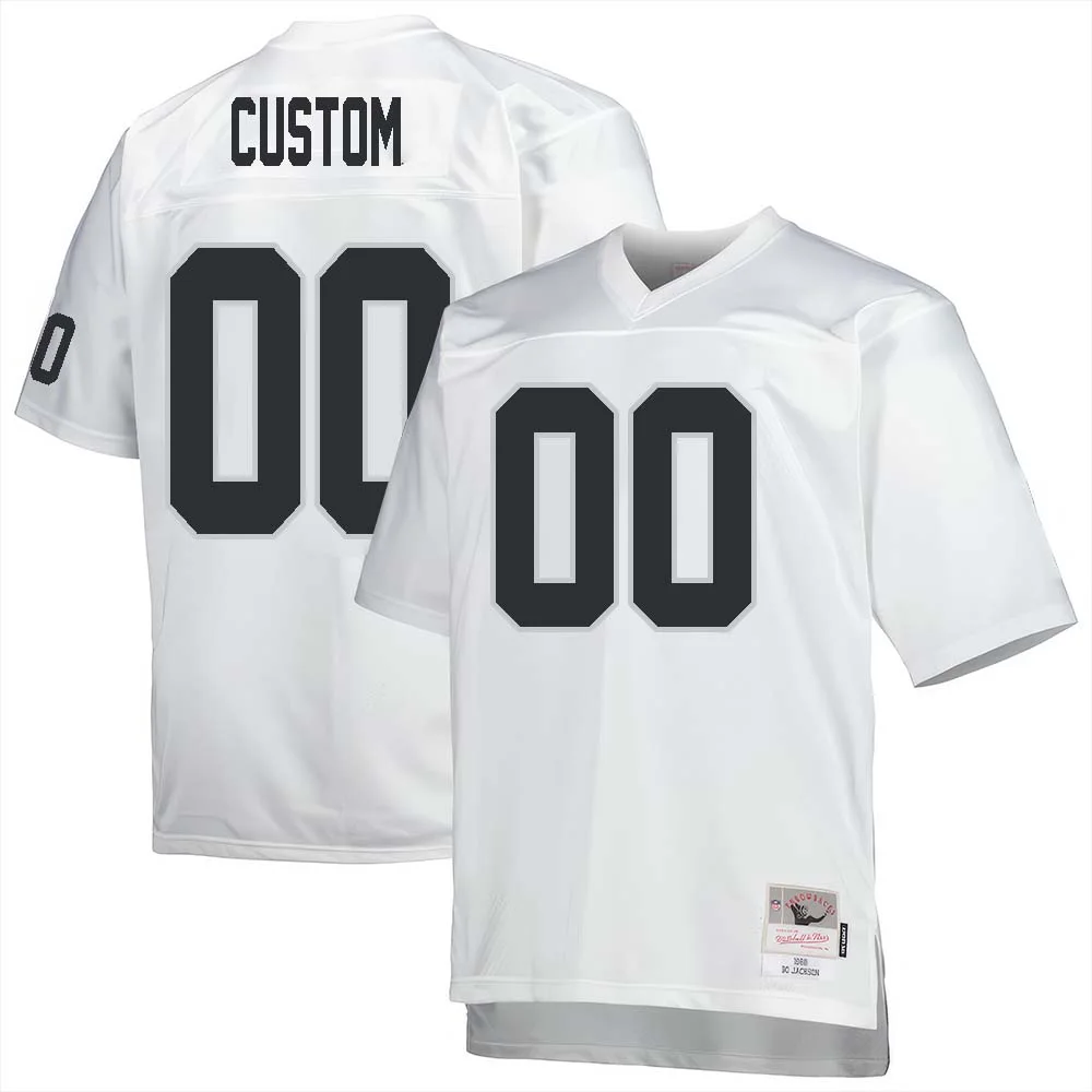 Custom Men Las Vegas Raiders Mitchell & Ness Big & Tall 1988 Retired Player  Jersey - White