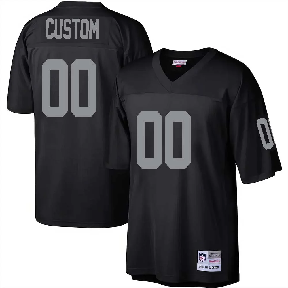 Custom Men Las Vegas Raiders Mitchell & Ness Legacy  Jersey - Black