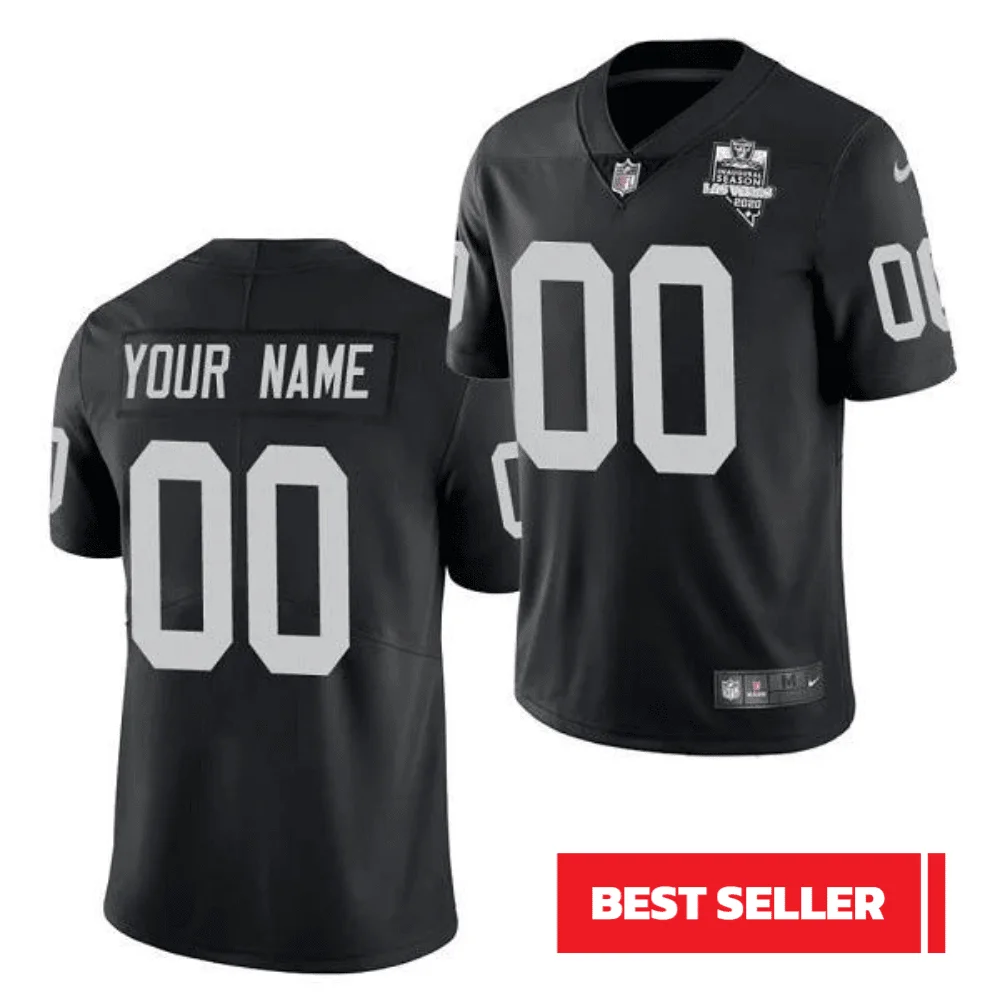 Men's Las Vegas Raiders Customized 2020 Black Inaugural Season Vapor Limited Stitched Jersey -