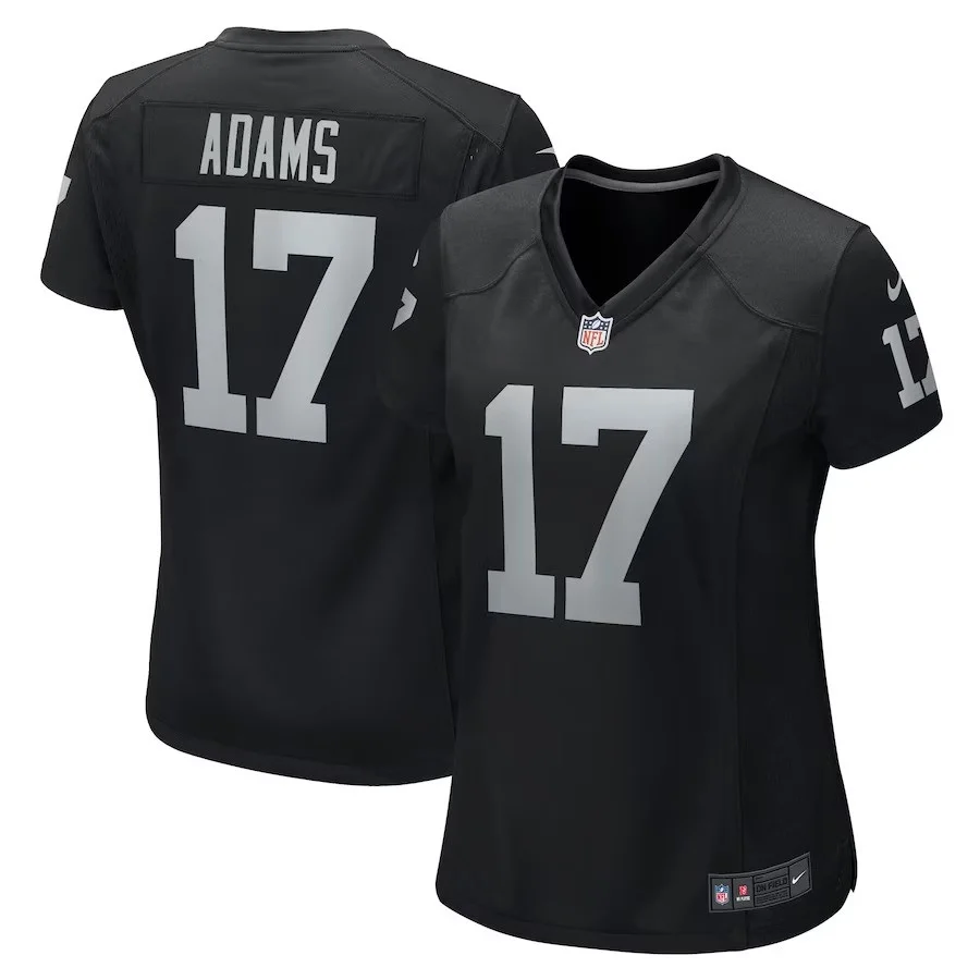 Woman's Davante Adams Las Vegas Raiders Home Game Jersey - Black -