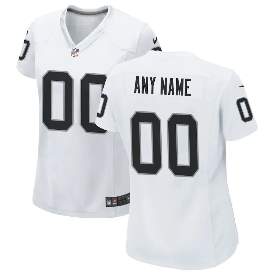 Woman's Las Vegas Raiders Custom Game Jersey - White -