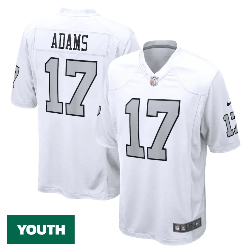 Youth's Davante Adams Las Vegas Raiders Alternate Game Jersey - White -
