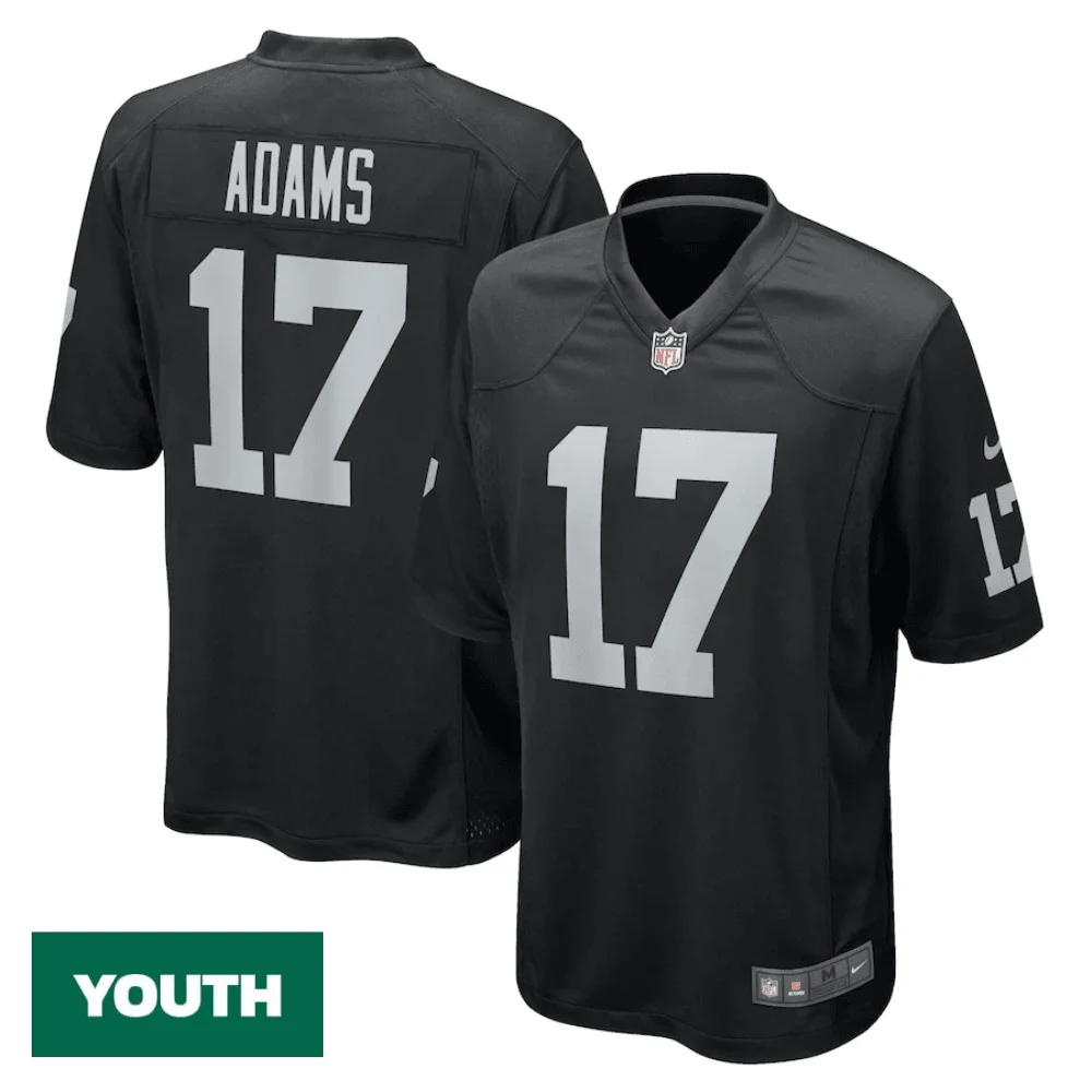 Youth's Davante Adams Las Vegas Raiders Home Game Jersey - Black -