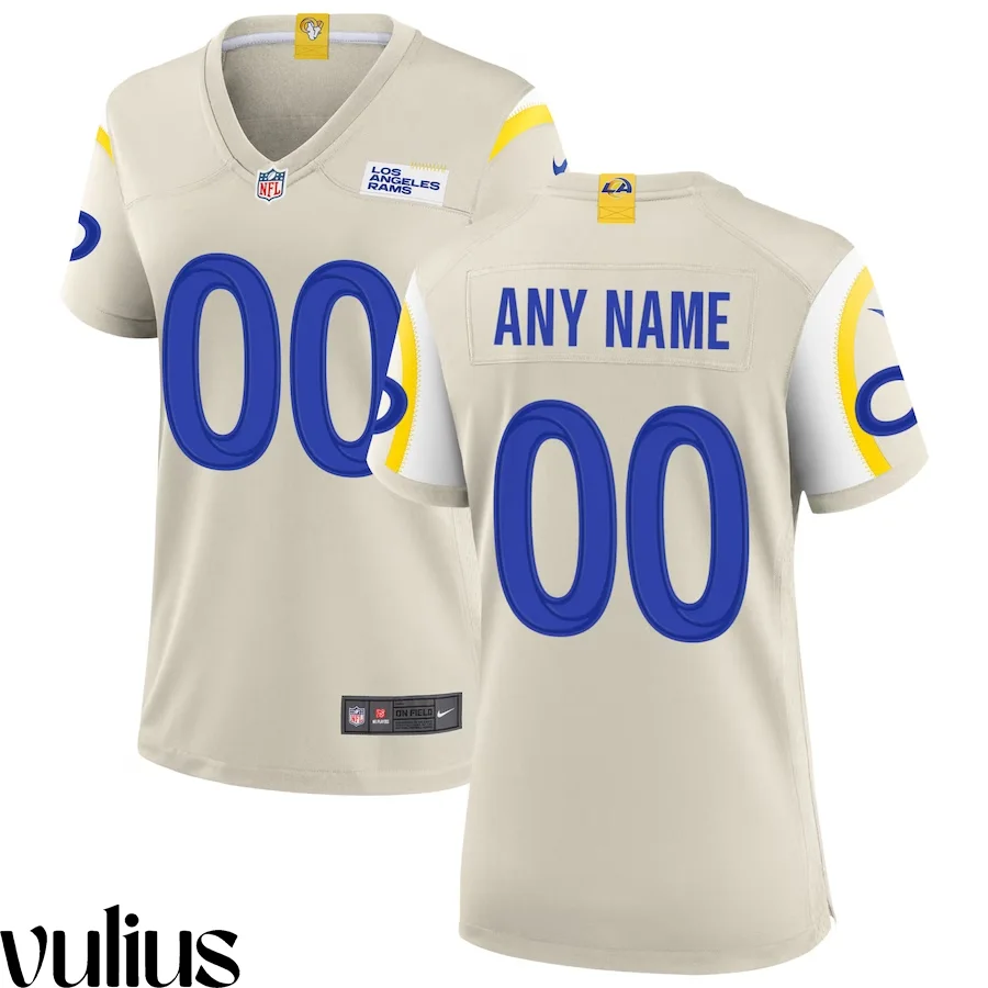 Custom Rams Jersey, Bone Woman's, Road Game Custom Jersey -