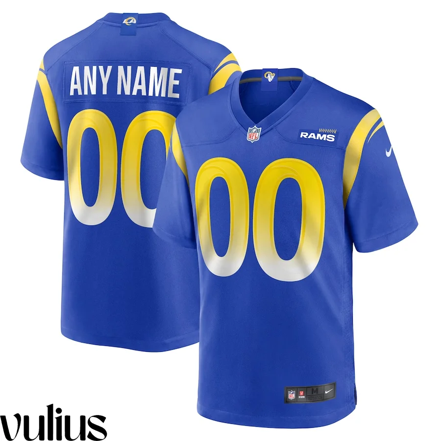 Custom Rams Jersey, Royal Men's, Home Game Custom Jersey -