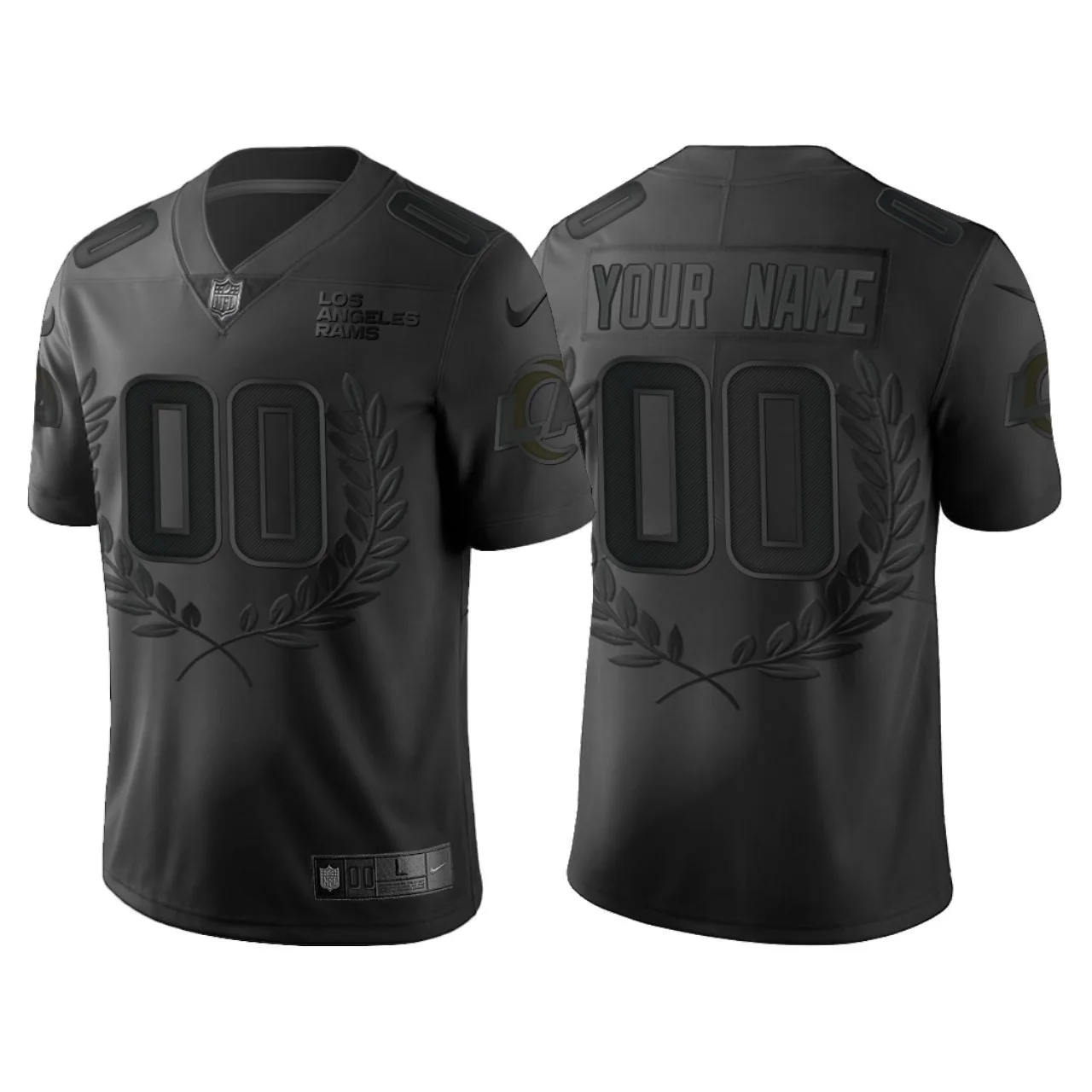 Men's Los Angeles Rams Custom Black MVP Limited Jersey -